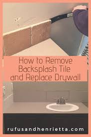 how to remove backsplash tile and