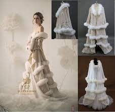 Luxury Bridal Fur Coat Bridal Dress