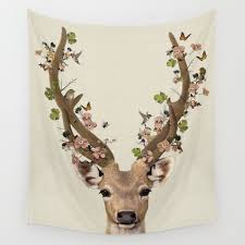 Deer Print Flower Crown Woodlands