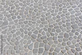 the pebble stone floors and wall