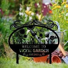 Personalized Garden Metal Sign Garden