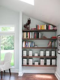 utilize spaces with creative shelves