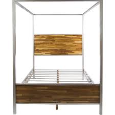It's possible you'll discovered one other wood canopy bed frame queen better design concepts. Noble House Codington 63 Queen Size Canopy Bed Natural Gray 302709 Best Buy