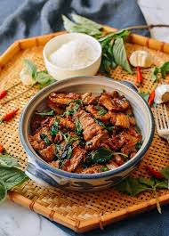 thai basil pork belly 15 min recipe
