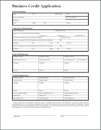 Company Credit Application Template