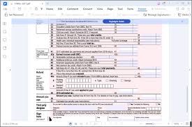 irs form 1040a the filling