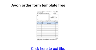 30 Printable Avon Order Forms Simple Template Design