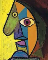 It is a style and movement in art, especially painting, in which perspective with a single viewpoint was abandoned and use was made of simple geometric shapes, interlocking planes, and, later, collage. Pablo Picasso Picasso Kubismus Picasso Gemalde Kubismus