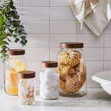 Turnco Wood Goods Glass Jars With