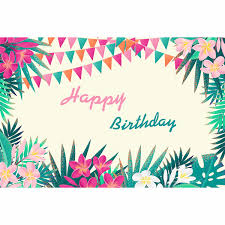 Us 9 45 32 Off Allenjoy Photography Backdrop Tropical Plant Red Flower Banner Birthday Happy Theme Background Photo Studio Camera Fotografica In