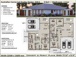 Corner Lot Duplex House Plans