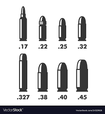 Weapon Bullets Sizes Calibers And Types Chart On