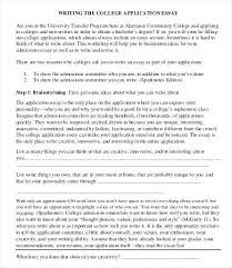 Application Essay Format College Admission Essay Example Admissions