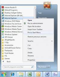 windows 7 start menu taskbar and desktop