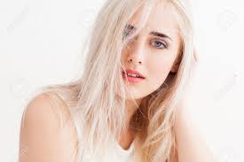 Want to discover art related to blue_eyes_white_hair? Confident Blonde With Big Blue Eyes Bright Eyebrows Her Long Stock Photo Picture And Royalty Free Image Image 50661250