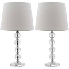 Clear Stacked Crystal Ball Table Lamp