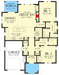 2 Bed Storybook Cottage House Plan With