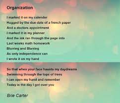 organization poem by brie carter