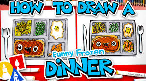how to draw funny frozen dinner art