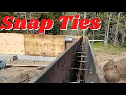 concrete foundation walls with snap tie