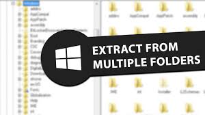 to extract files from multiple folders