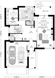 Two Story House Design With 2 Car