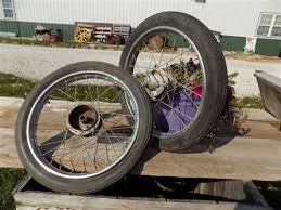 2 Vintage Metal Spoke Baby Buggy Wheels