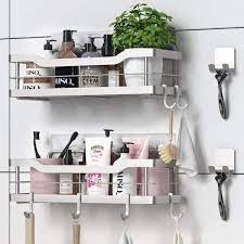 Silver Shower Caddy Bathroom Shelf