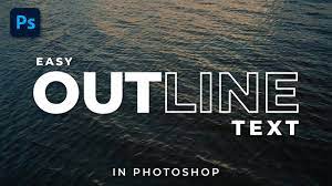 how to outline text in photo easy