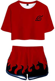 100% brand new best gift for anime fans please check the size chart in the product description carefully before you make order from us. Amazon Com 2 Piece Uchiha Outfits For Women Short Sleeve Crop Top And Short Pants Sets 2 Small Crop Top And Shorts Naruto Clothing Anime Inspired Outfits