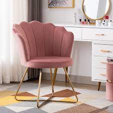 duhome velvet makeup accent chair for