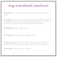 workout routine the small things
