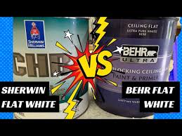sherwin williams vs behr flat white
