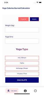 yoga calories burn calculator on the