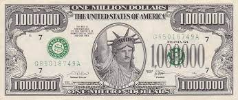 one million dollar bill usa novelty