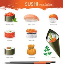 You create the mountains with the ginger and wasabi alongside the beautiful cuts of fish. Nigiri Sushi Vector Images Over 2 000