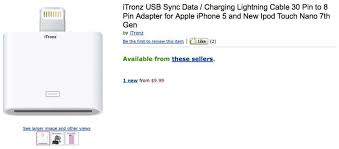 Third Party Lightning To 30 Pin Adapters New Ipods Appear On Amazon Appleinsider