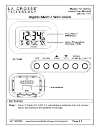 La Crosse Technology Wt 8005u W Atomic