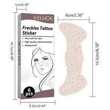 6pcs fake freckles face tattoo makeup