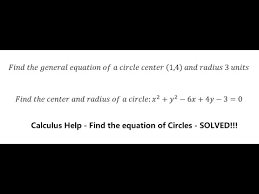 General Equation Of A Circle Center