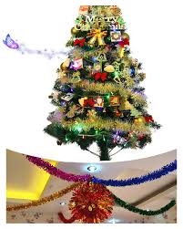 Hey, cuties!this is my first christmas/holiday article for the season and it's all. 1 8m Christmas Tinsel Decorations Party Ribbon Garland Tops Hoop Window Ornaments Home Christmas Tree Decoration Aliexpress