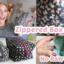 zippered box pouch easy sewing project