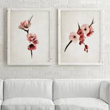 Cherry Blossom Print Vintage Wall Art