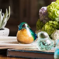 Handmade Art Glass Birds Apollobox