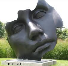 Bronze Art Big Face Garden Statues