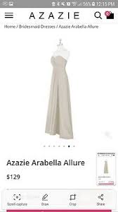 Azazie Arabella Allure Bridesmaid Dress Taupe Size A2
