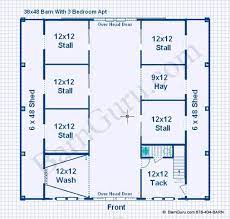 Horse Barn Plans With Living Quarters