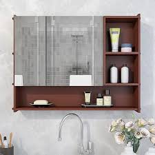 Large Bathroom Mirror Cabinet With 5