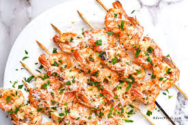 grilled shrimp kabobs with lemon garlic