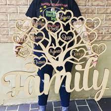 Personalised Wall Hanging Family Tree Sign
